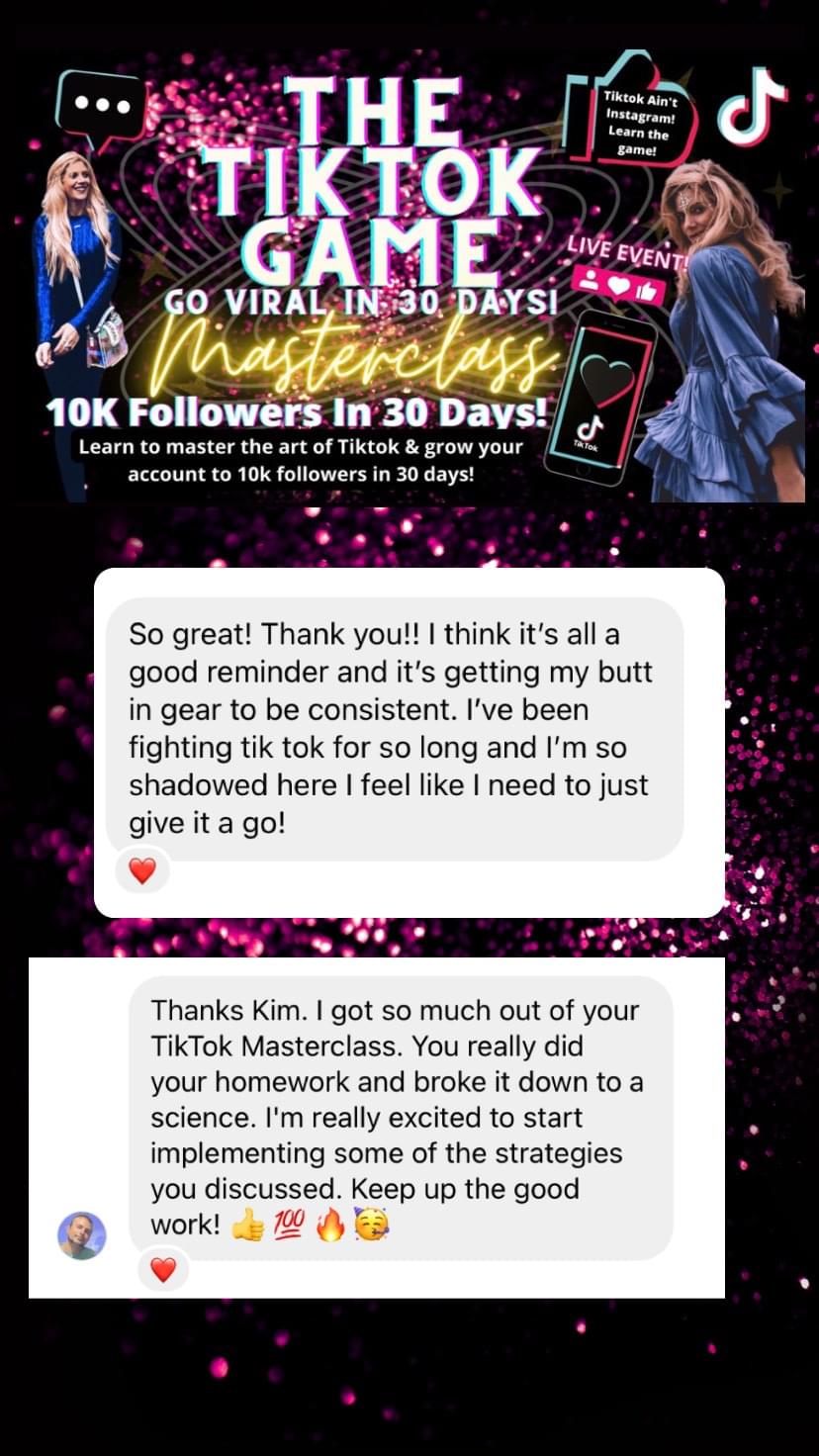 Hofit Kim Cohen -- The Tiktok Game - Go Viral In 30-Days Masterclass!