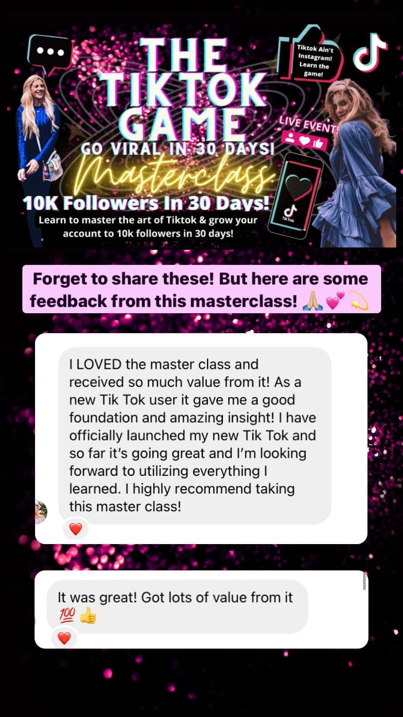 Hofit Kim Cohen -- The Tiktok Game - Go Viral In 30-Days Masterclass!
